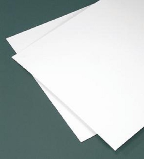 White Polystyrene Plastic Sheet - 0.080" Thick - 8" x 12" - Printing Crafts