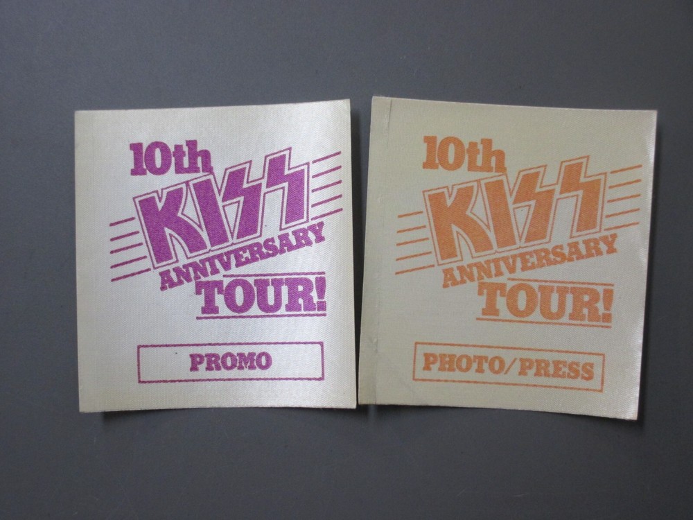 KISS backstage passes TWO 10th Anniversary Tour AUTHENTIC