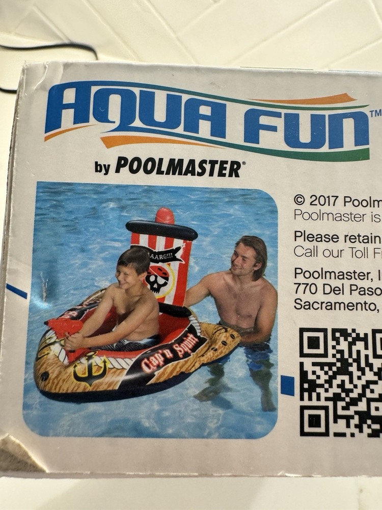 2017 Aqua Fun PoolMaster Float Pirate Ship Action Squirter #87212 Cap N Squirt