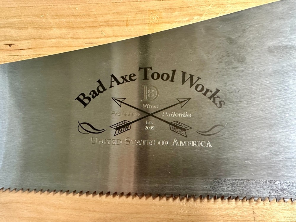 Bad Axe 22" Rip Hand Saw, Walnut Handle (Regular), New (No Box)