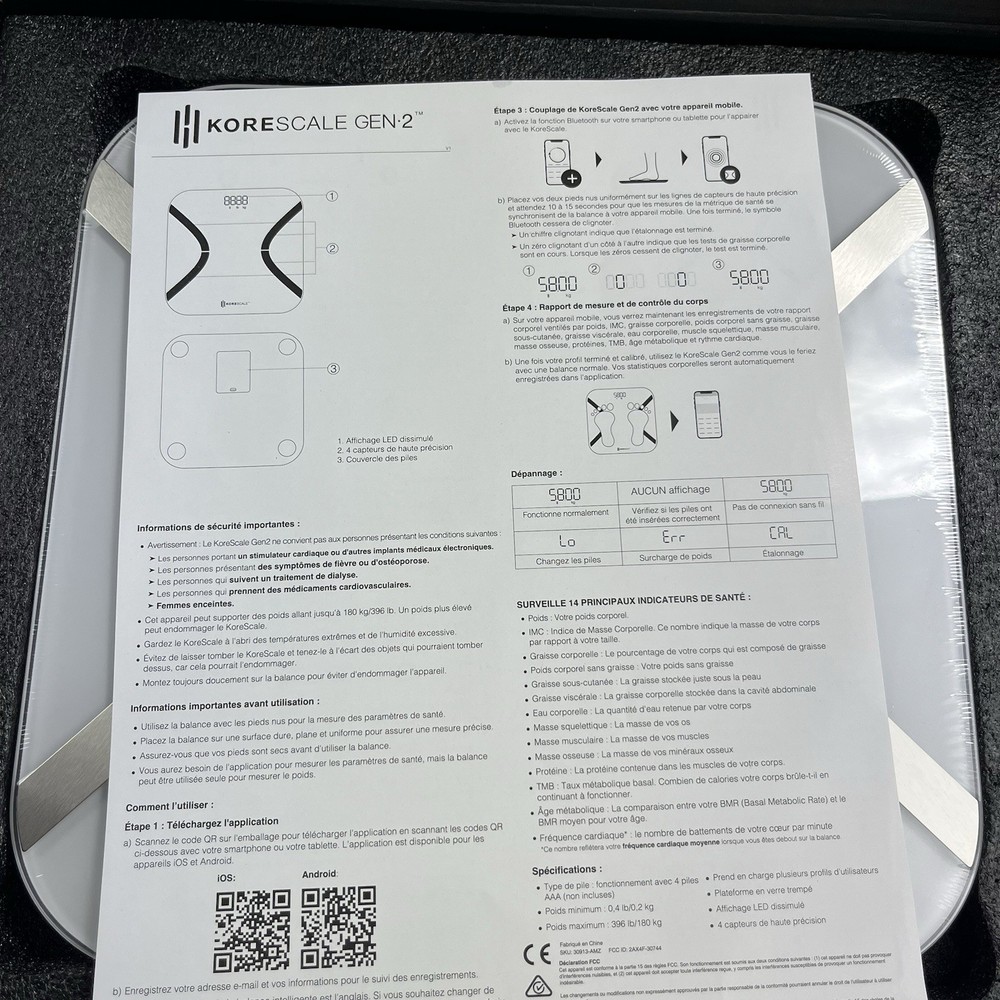 Korescale Gen 2 Digital Body Weight Smart Scale (White)