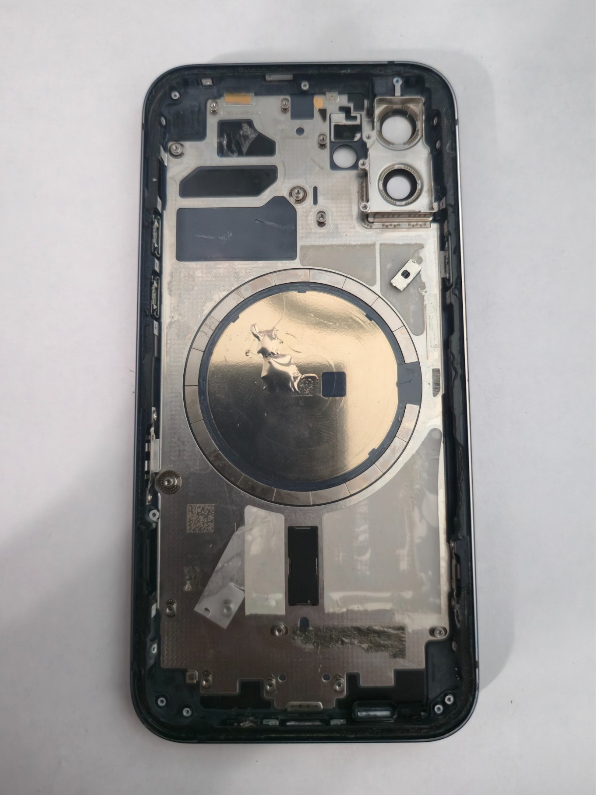 iPhone 12 Housing Chassis Frame Back Cover Rear Glass OEM Genuine - Black - B