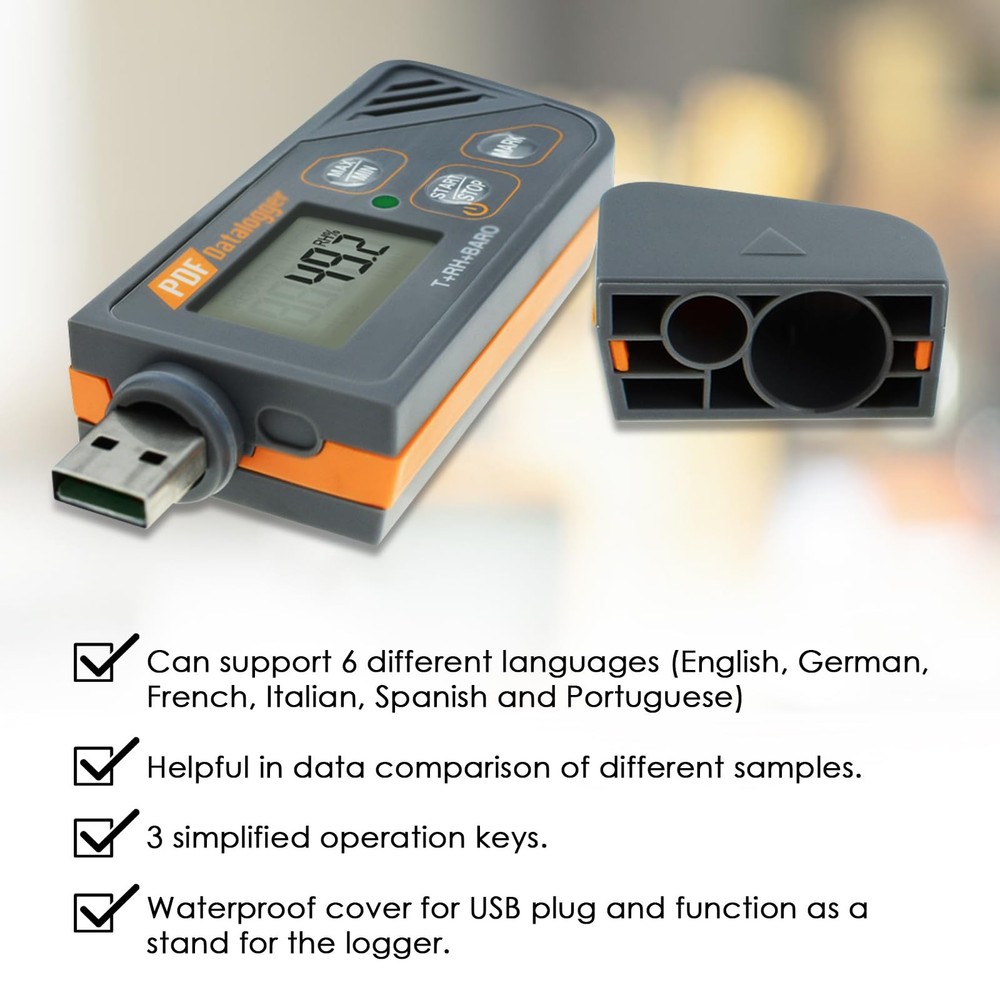 USB Temperature Logger Humidity Data Logger Barometric Pressure Recorder Generat