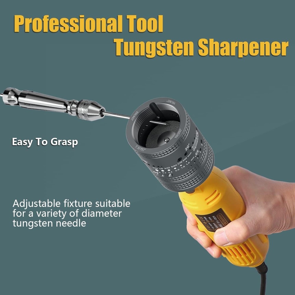 New Tungsten Electrode Sharpener Grinder for TIG Welding 10 Angles Kit