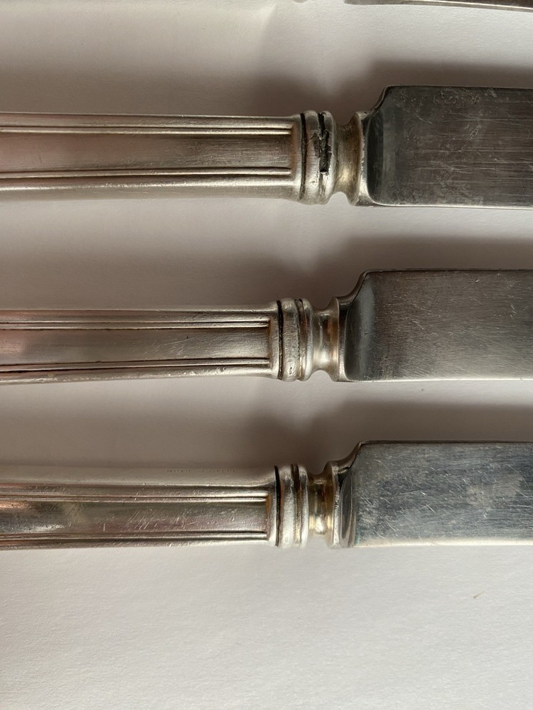 Reed & Barton 6 Dinner Knives Silverplate Flatware