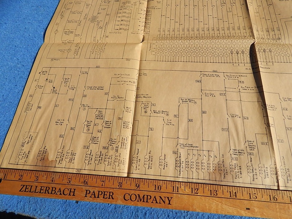 1952 Bally BRIGHT SPOT bingo service schematic
