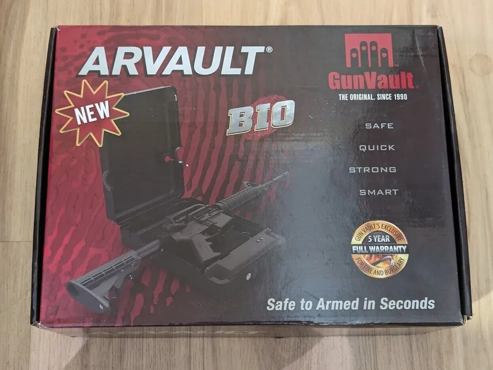 GunVault Vault Biometric (1000-BIO) Fingerprint Safe Code Wall Mountable Mount