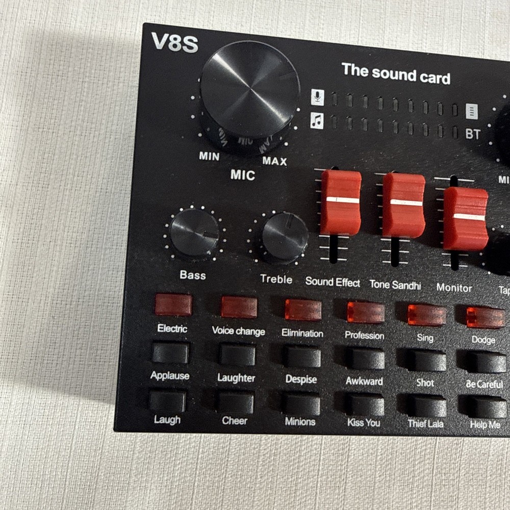 Vocal Processor Clear Mics Input Headphone For Live Broadcasting