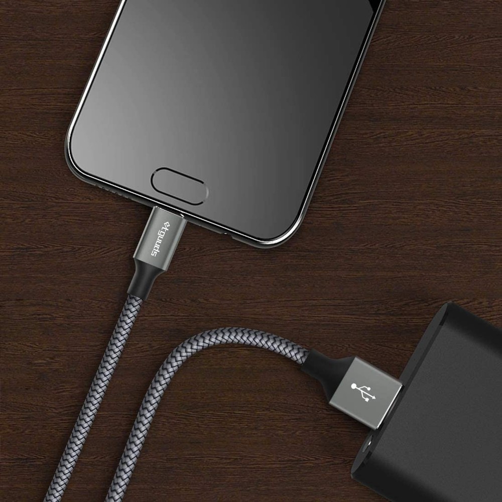 etguuds USB A to C Cable 6.6ft, 2-Pack, 3A Fast Charging Type Gray