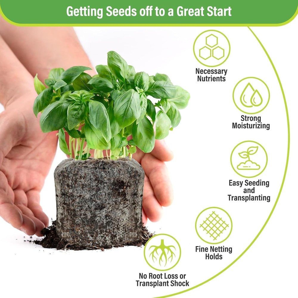 Legigo 50 PCS 30mm Coco Coir Pellets Seed Starter Pods, Compressed Seed Starting