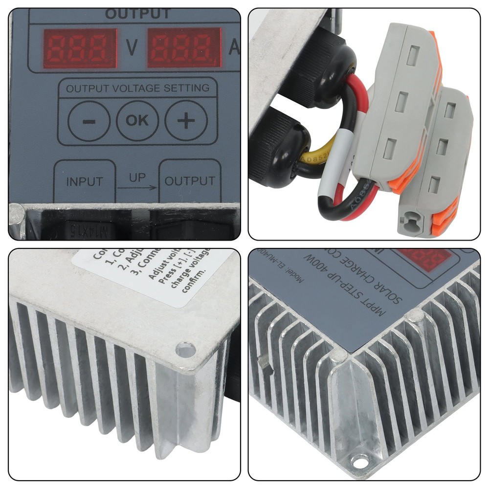 Solar Battery Charge Controller Boost MPPT 24‑85V Voltage Adjustable 400W