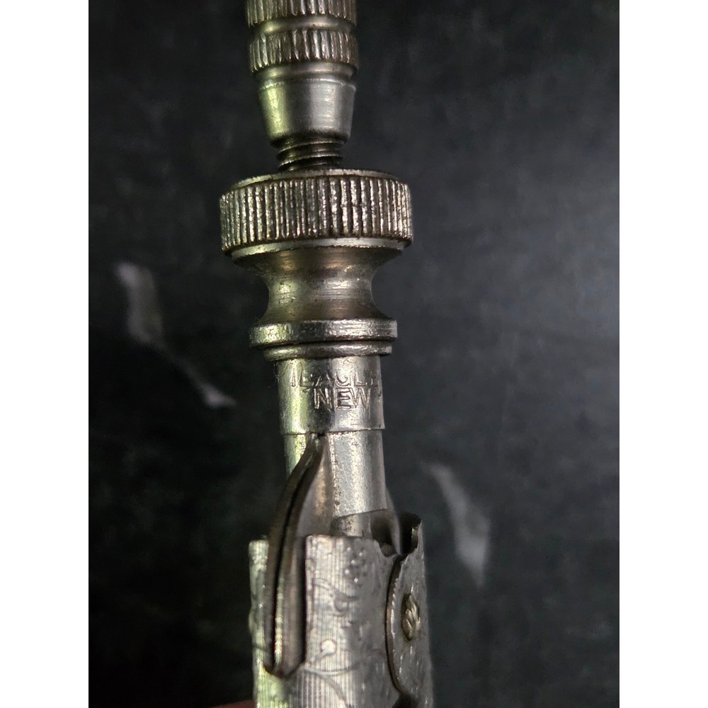 Antique Eagle Pencil Co Drafting Compass Divider Floral Engraved 5”