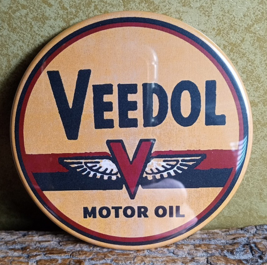 Veedol  Motor Oil  steel Drink Coaster made in the "USA" ...