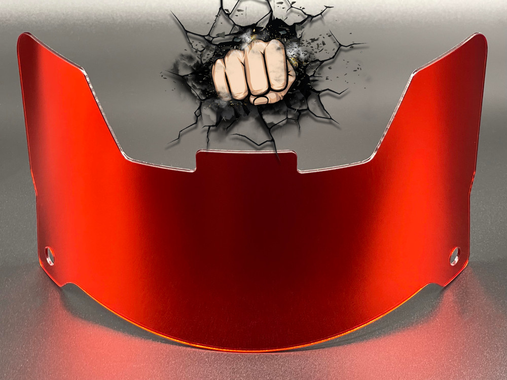 Full Size Helmet Visor (Display Only) Replica/Speed/Flex Compatible Red Chrome