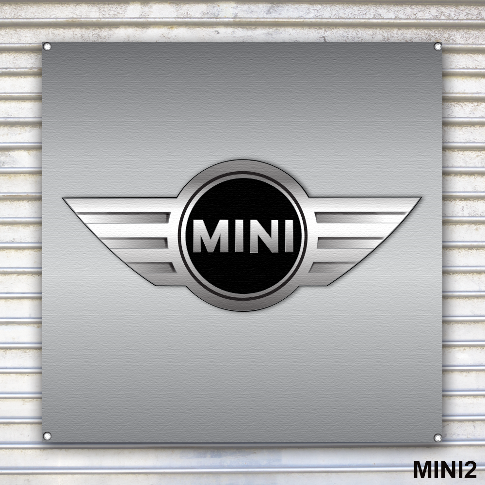 Mini Cooper Banner Sign Wall Art