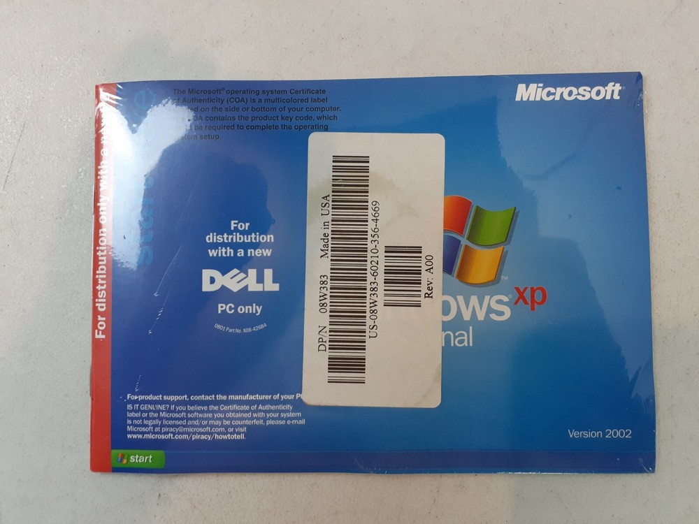 Dell Reinstallation CD Microsoft Windows XP Professional Service Pack 1 NEW 2002