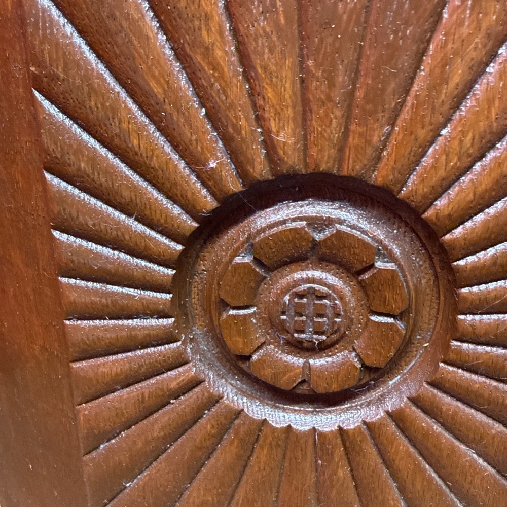 Vintage Carved Wooden Panel Plaque Display