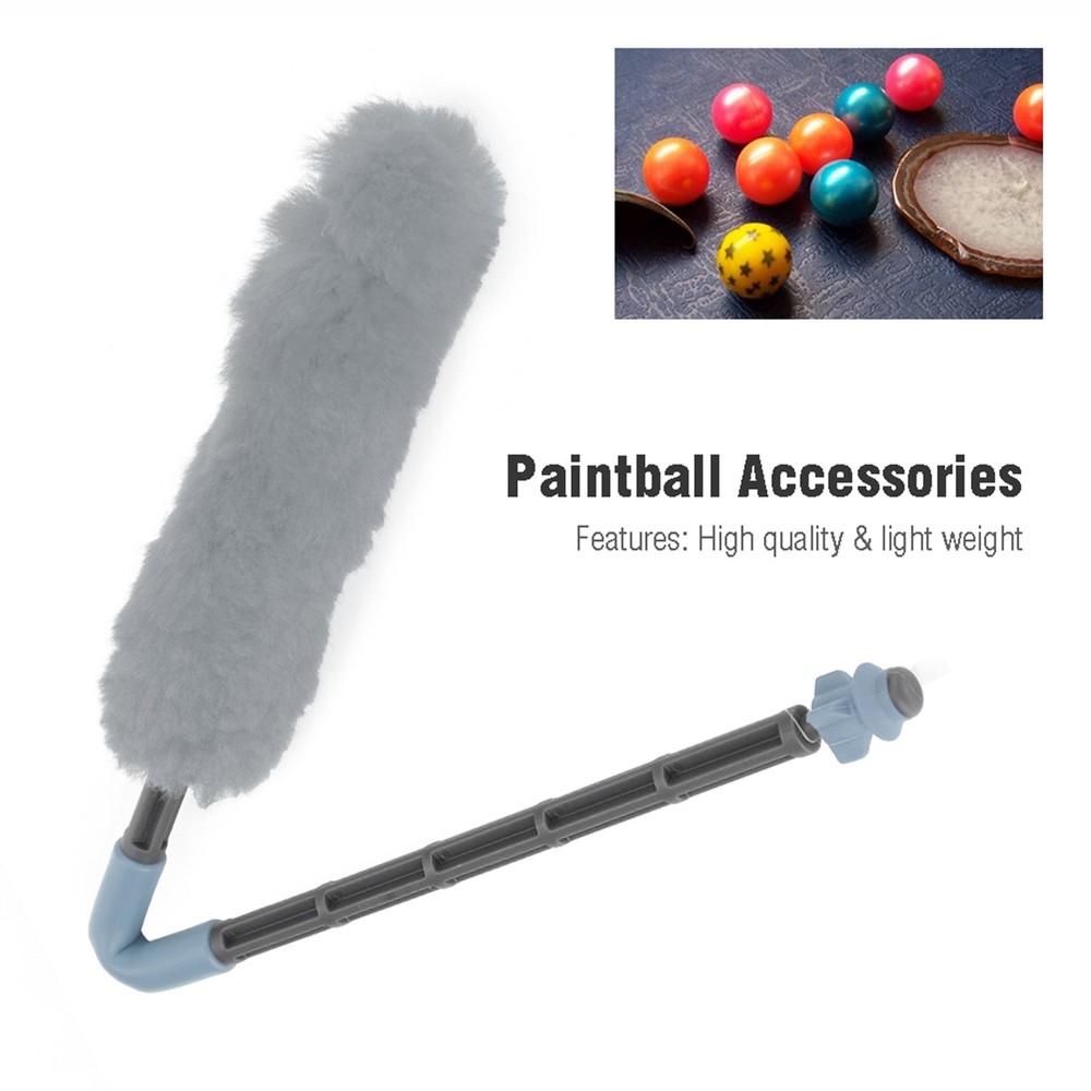 Wool Paintball Barrel Single Swab Squeegee Buffer Cleaning Accessories (grey)