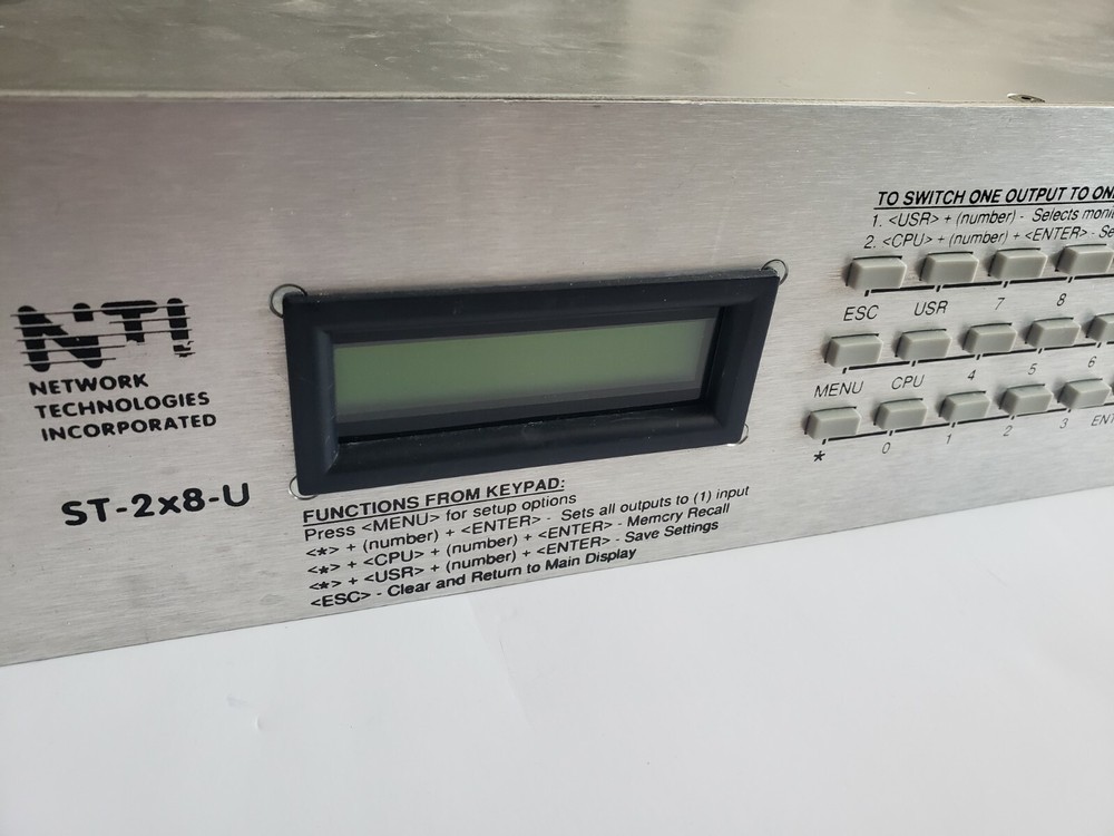 Network Technologies Incorporated NTI ST-2X8-U VGA KVM Switch