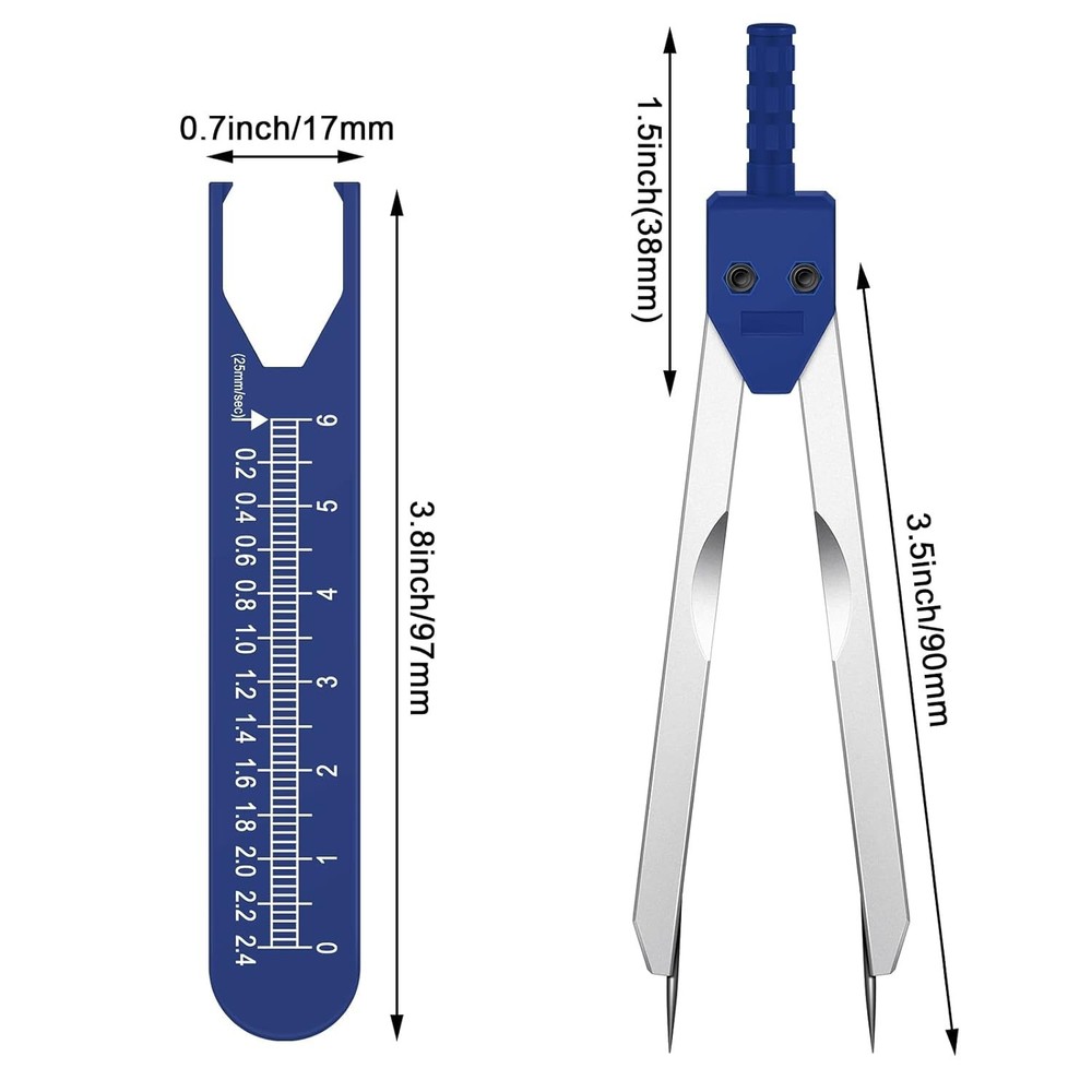 EKG Caliper ECG Calipers Measuring Tool with Ruler Electrocardiogram Drafting...