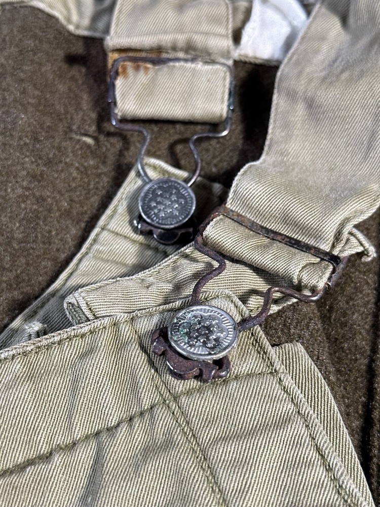 WW2 40s US Army Second Pattern Tanker Bib Overalls