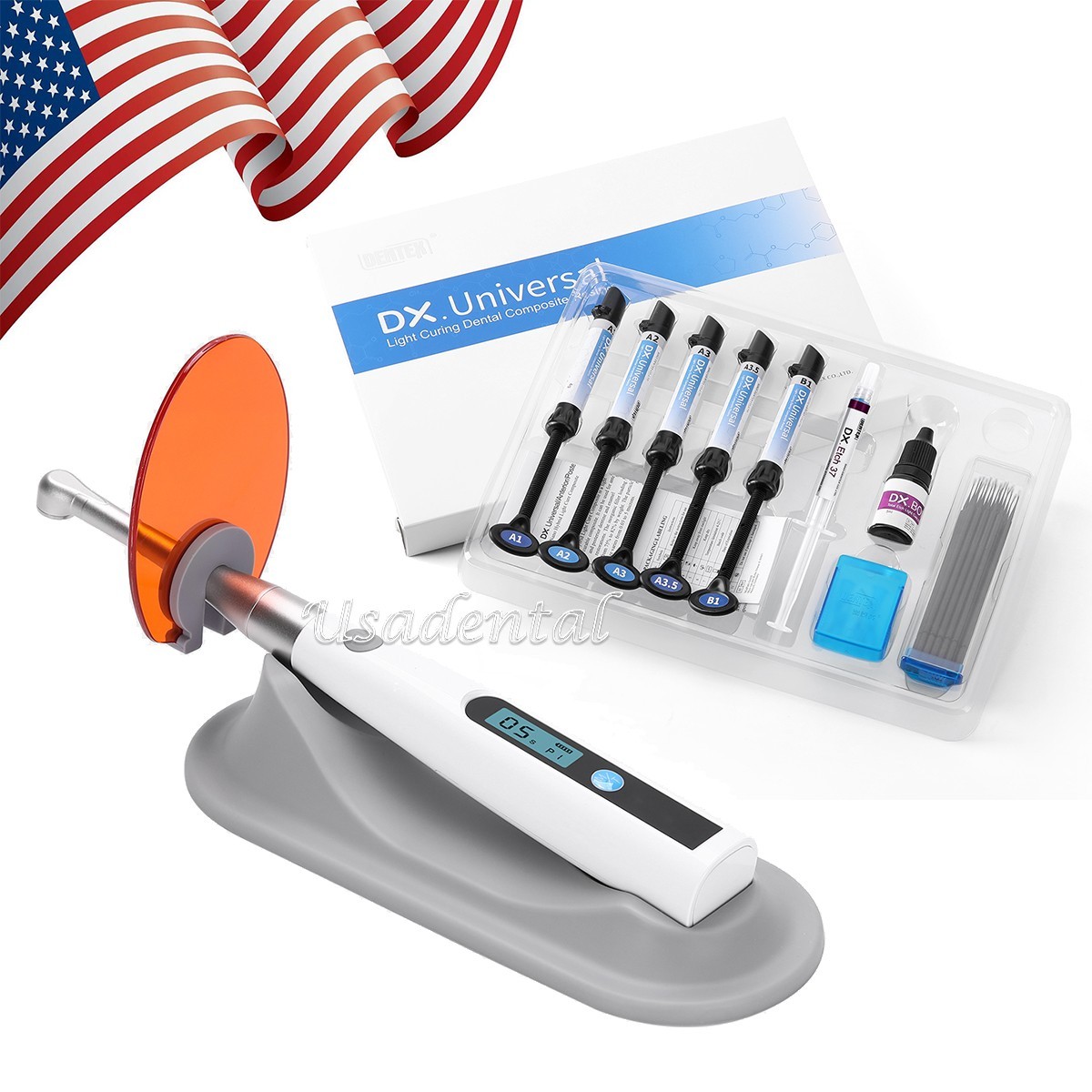 Dentex Dental Cure Light Composite Resin Adhesive Kit / LED Curing Light