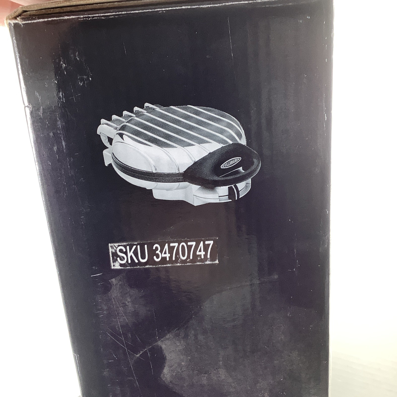 VillaWare Model 2004 Uno Classic Round Chrome Thin Waffler Maker NEW! In Box