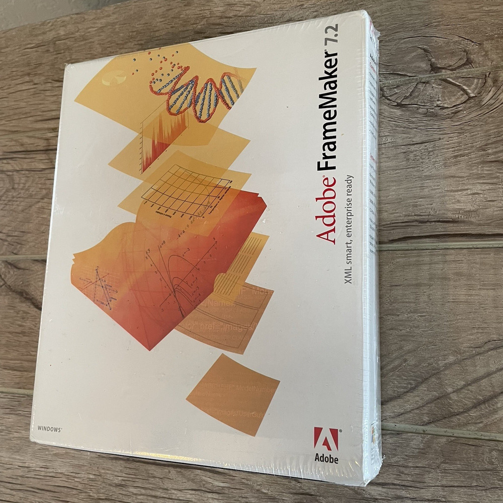 Adobe FrameMaker 7.2 for Windows SEALED Frame Maker XML SGML DTP Software 7 7.0