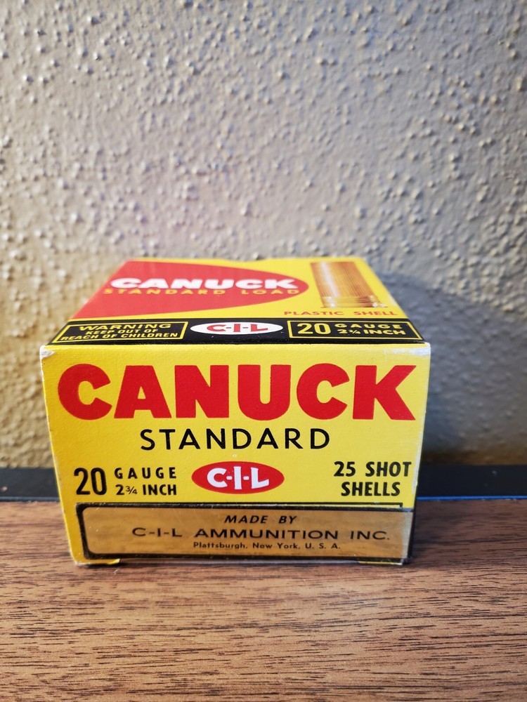 Canuck Standard Load 20 Gauge Empty Shotgun Shell Box