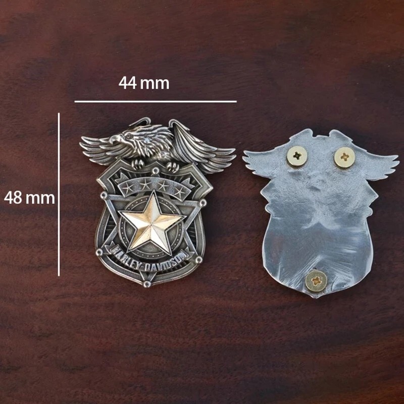 Harley-Davidson Solid Metal Eagle Badge With Screw Back