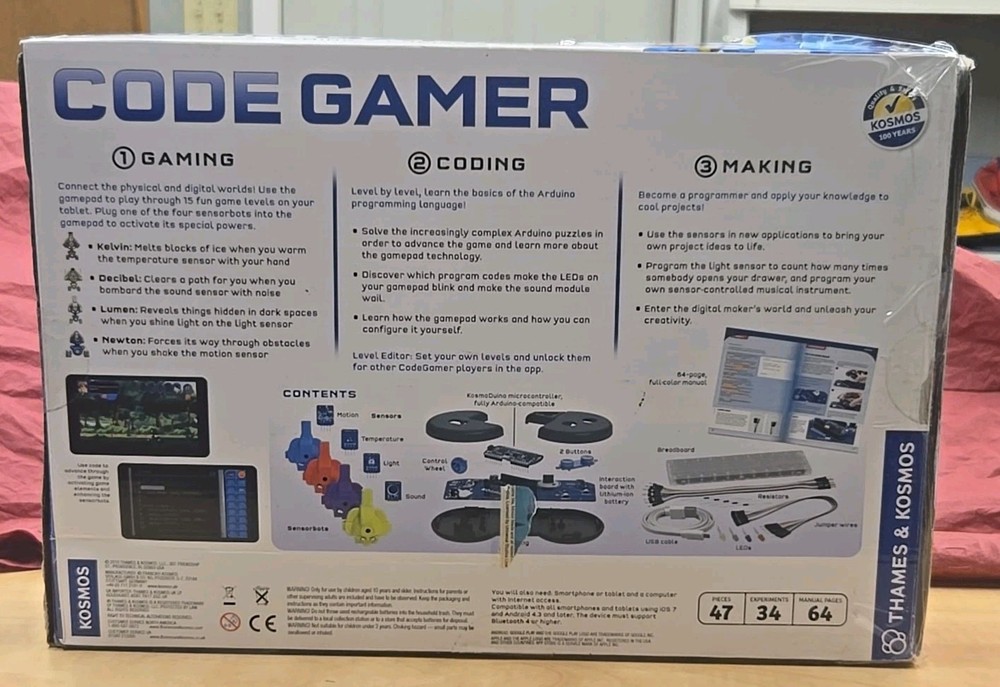 CIB! Thames & Kosmos Code Gamer with KosmoBits Arduino Coding Game and Workshop