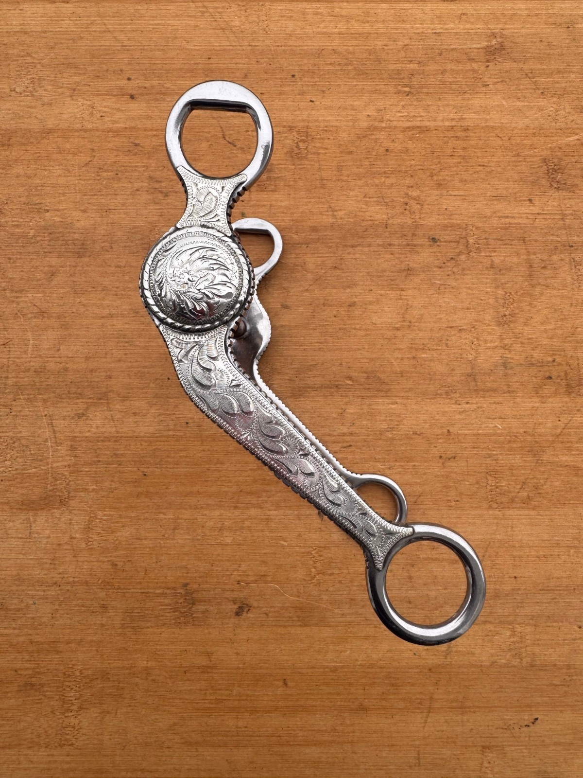 Vintage Silver Mounted Medium Port HEAVY Western Grazing SHOW Horse Bit ~ 5"