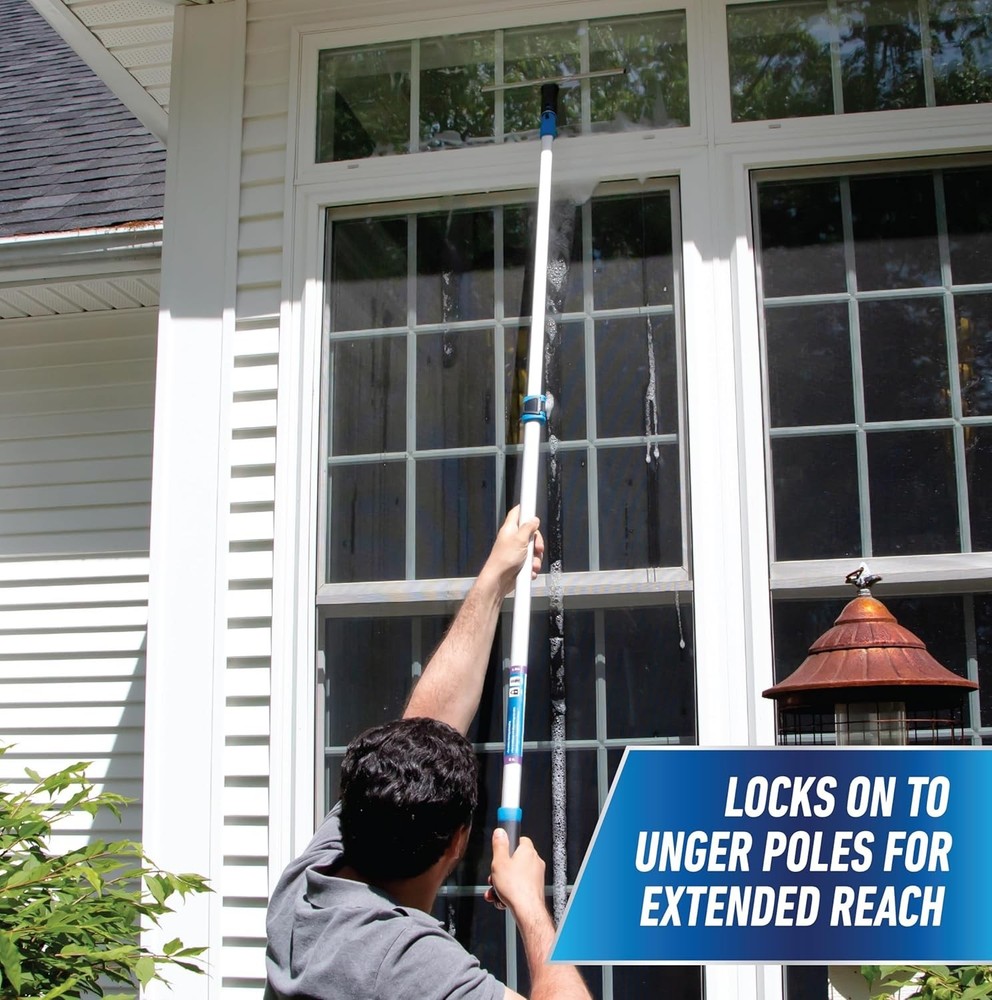 Heavy-Duty 12” Squeegee with Replacement Rubber for Effortless Window Care