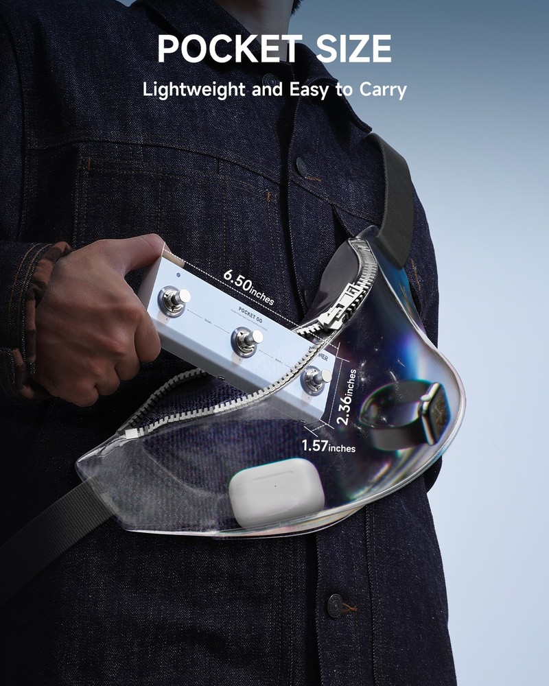 Donner Pocket Go Multi Effects Pedal 6 Effects Modules 21 Editable Presets