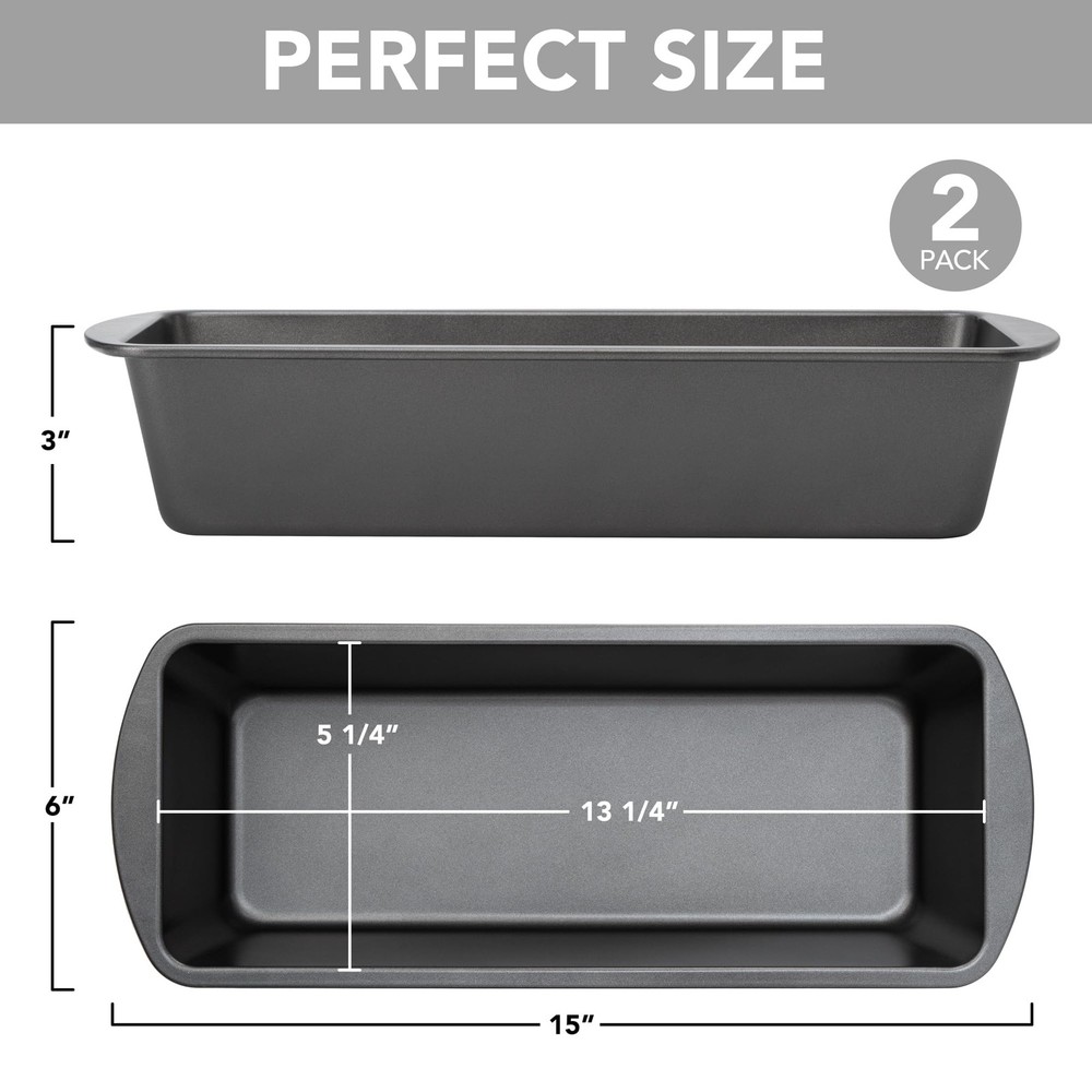 Extra Large Bread Pan, 13 x 5 Long Loaf Pan, Nonstick Baking Pan, Rectangular Lo