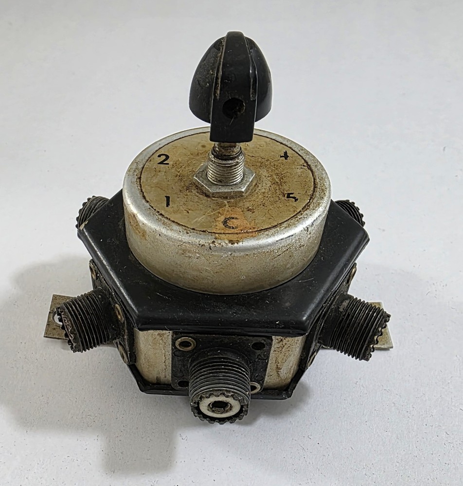 Vintage Multi-Position Coaxial Switch with Bracket