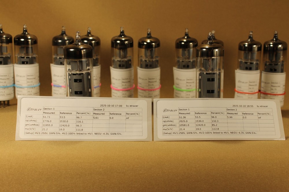 Matched Pair EL84 /6BQ5 /EL84 /N709 /6P14P .TELAM.Pentode Tubes.Etracer Tested.