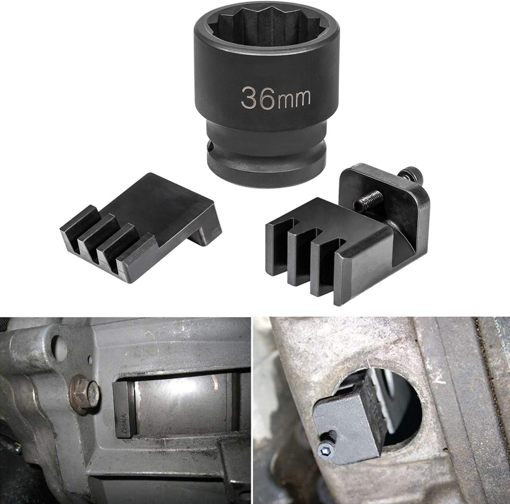 Flywheel Locking Tool with 36mm 3/4’’ Socket for 6.6L Duramax