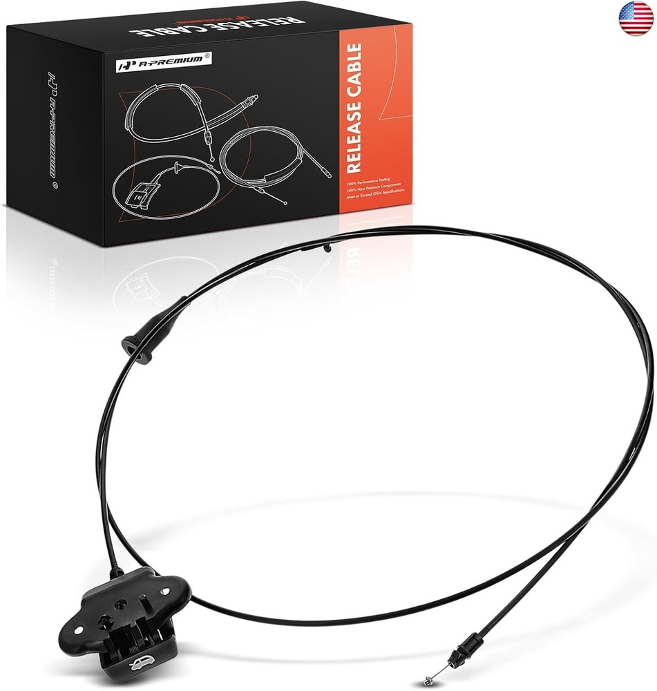 A-Premium Front Hood Latch Release Cable with Handle Compatible with Dodge