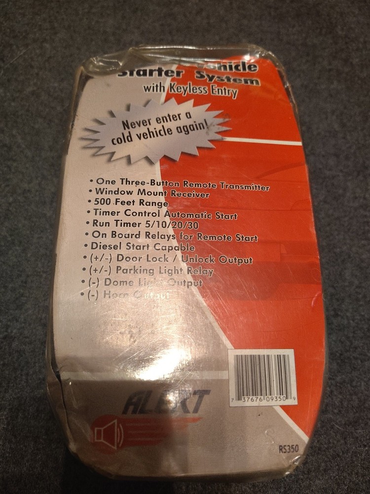 NOS - Alert Remote Vehicle Starter System with Keyless Entry