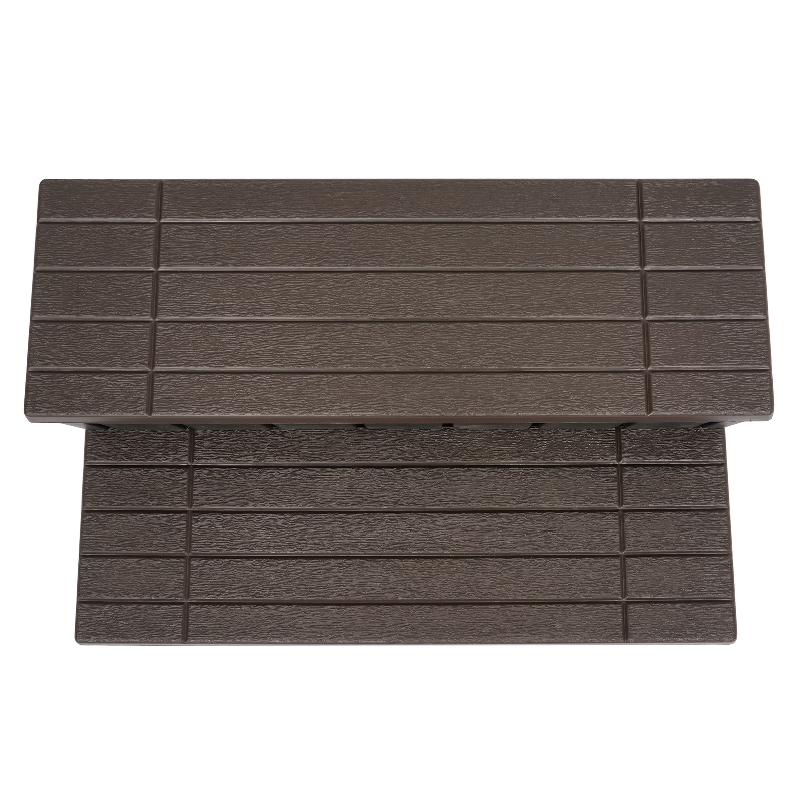 36'' Outdoor Hot Tub Steps with Storage, 2 Stairs Non-Slip Spa Steps Brown+Black