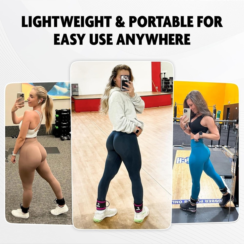 Ankle Strap for Cable Machine Professional Kickback Ankle Strap Single Black