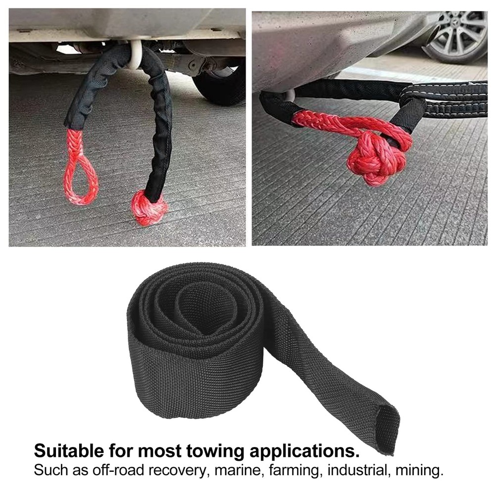 Winch Rope Sleeve Winch Rope Protector Polyester Winch Rope Protective Sleeve...