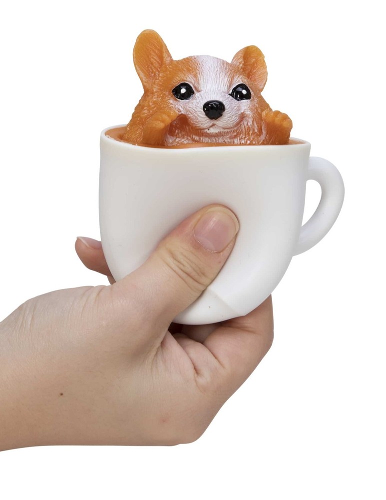 Schylling Squeeze Pup in a a Cup -Squishy Squeezy