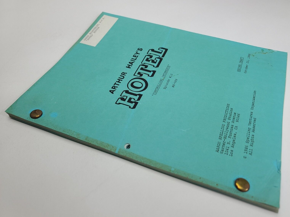 HOTEL / J.P. Brown 1986 TV Script, Morgan Stevens "Controlling Interests"