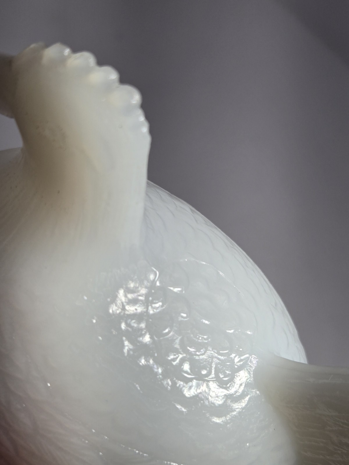 Vintage Milk Glass Hen on Nest Trinket Candy Dish White 4.25" MCM