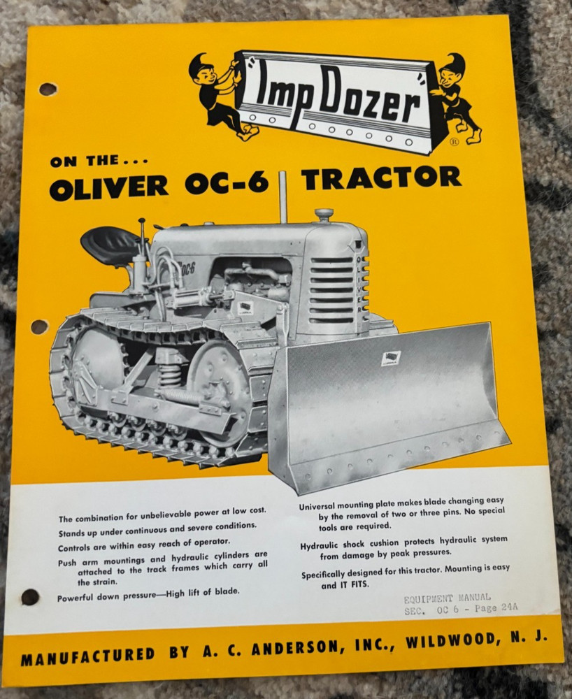 Oliver OC-6 Tractor Imp Dozer Brochure AMIL25
