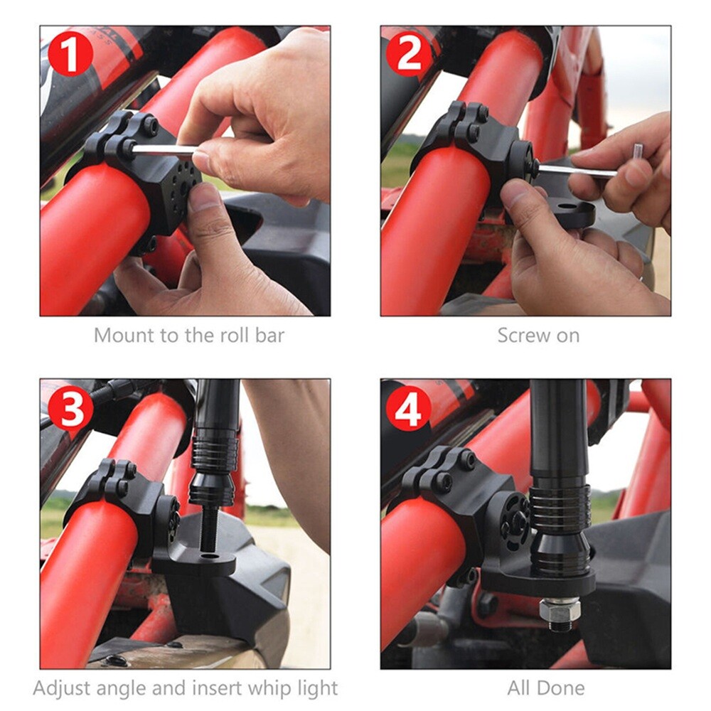 2Pcs Multifunctional -UTV Flag Mount Brackets Holder Fit For Talon Mule YXZ UTV