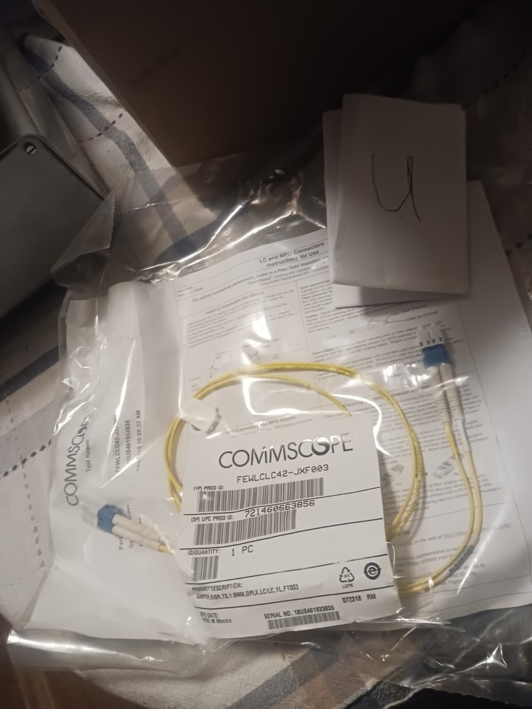 NEW COMMSCOPE Single mode Jumper Riser LS 1.6mm DPLX LC/LC FT003