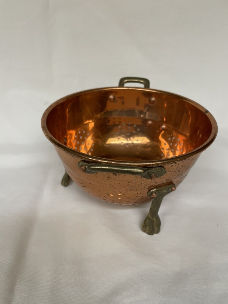 Vintage copper colander